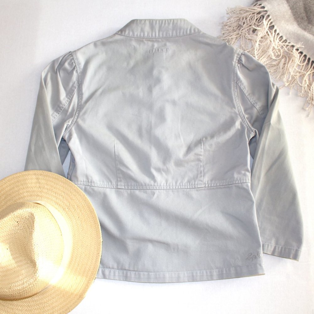 Split Women's Cotton Button Down Blazer Jacket - image 2